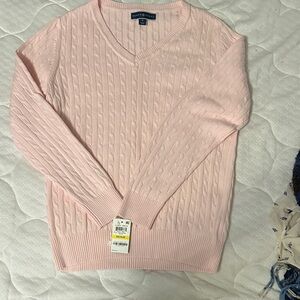 Karen Scott Soft Pink V-Neck Sweater